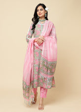 Alluring Looking Salwar Suit in Grey Colour